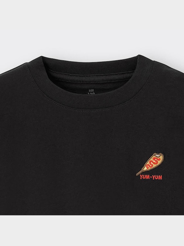 KIDSコットングラフィックビッグT(長袖)(刺繍)