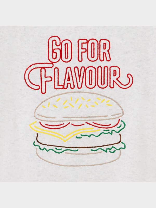 KIDS(男女兼用)グラフィックスウェットプルオーバー(長袖)(ハンバーガー)