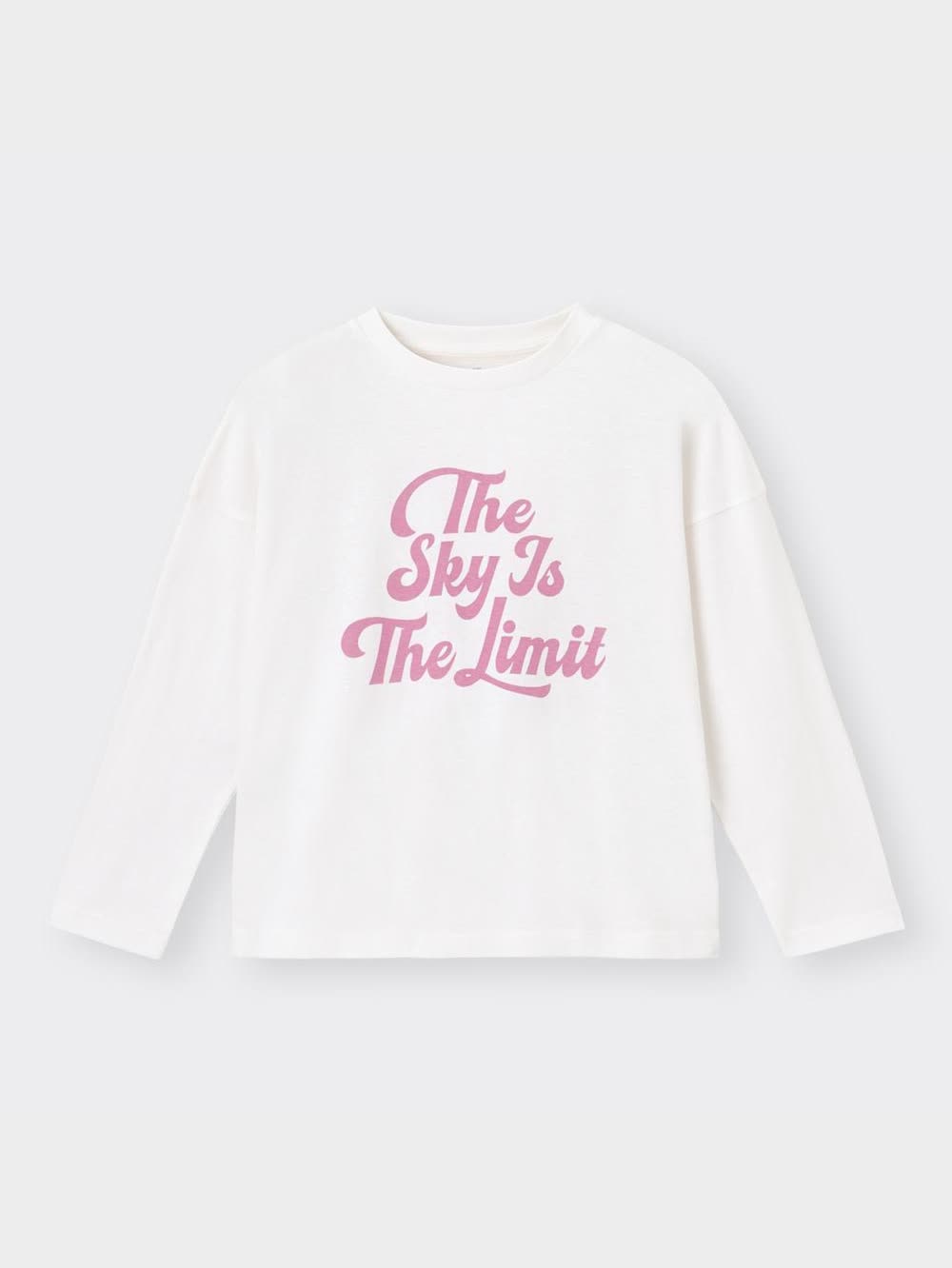 ①すーら★ GU公式 | GIRLSコットングラフィックビッグT(長袖)(ロゴ)