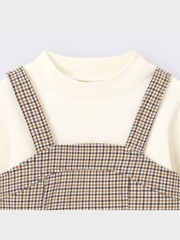 GIRLSビスチェセットリブT(長袖)+X