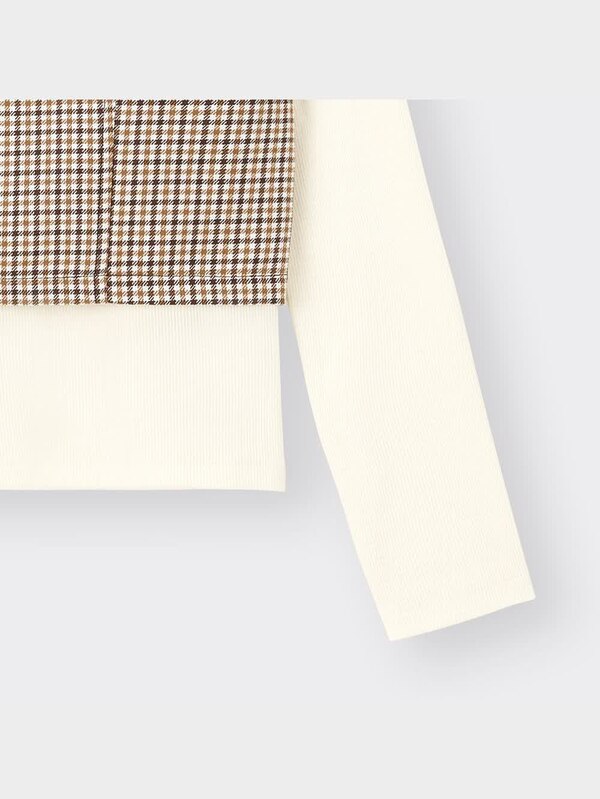 GIRLSビスチェセットリブT(長袖)+X