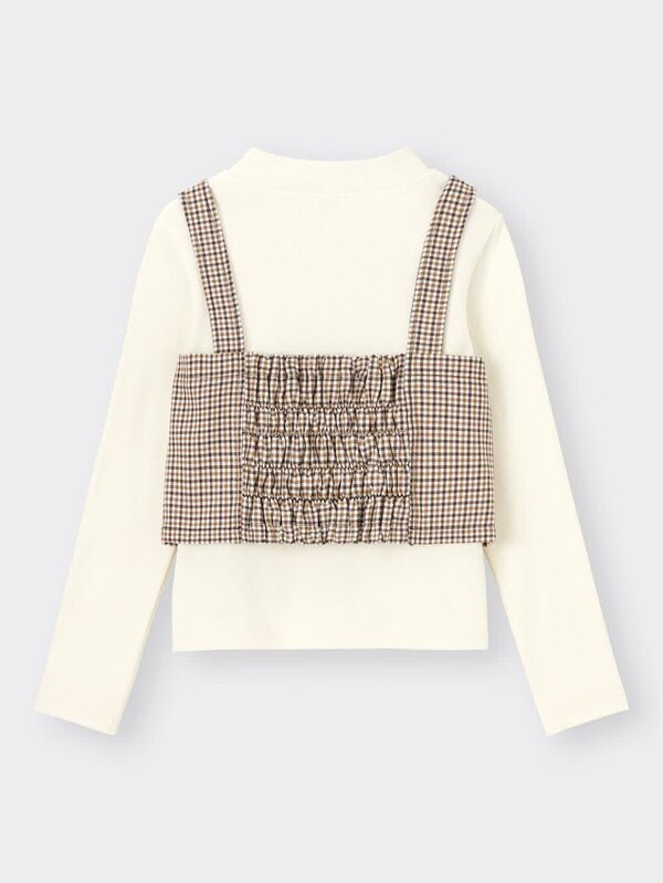 GIRLSビスチェセットリブT(長袖)+X