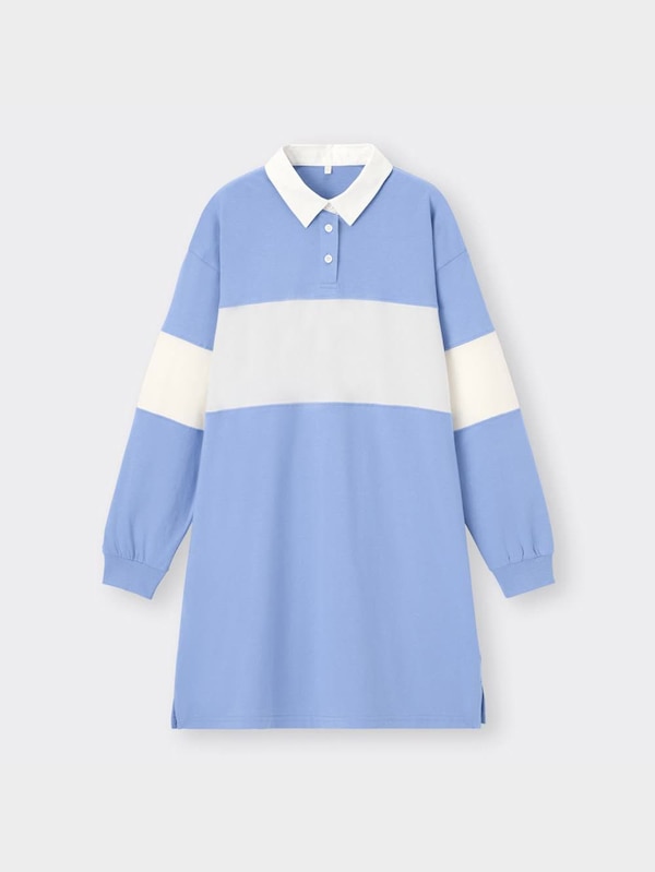 GIRLSバイカラーポロワンピース(長袖)JR+E