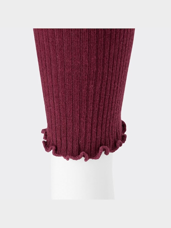 GIRLSニットレギンス(9分丈)(リブ)