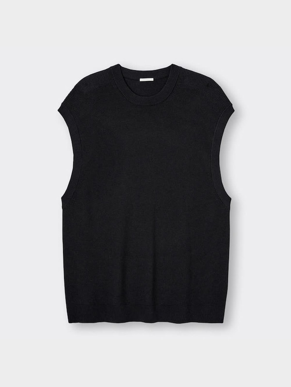 ウォッシャブルリラックスフィットニットベスト