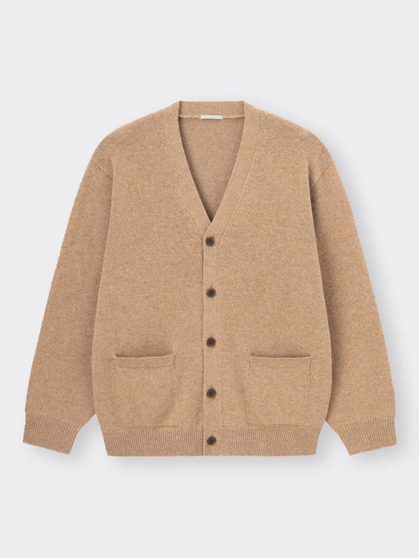 ラムブレンドVネックカーディガン(長袖)