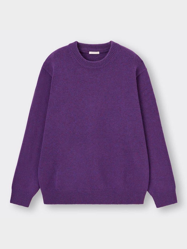 ラムブレンドクルーネックセーター(長袖)