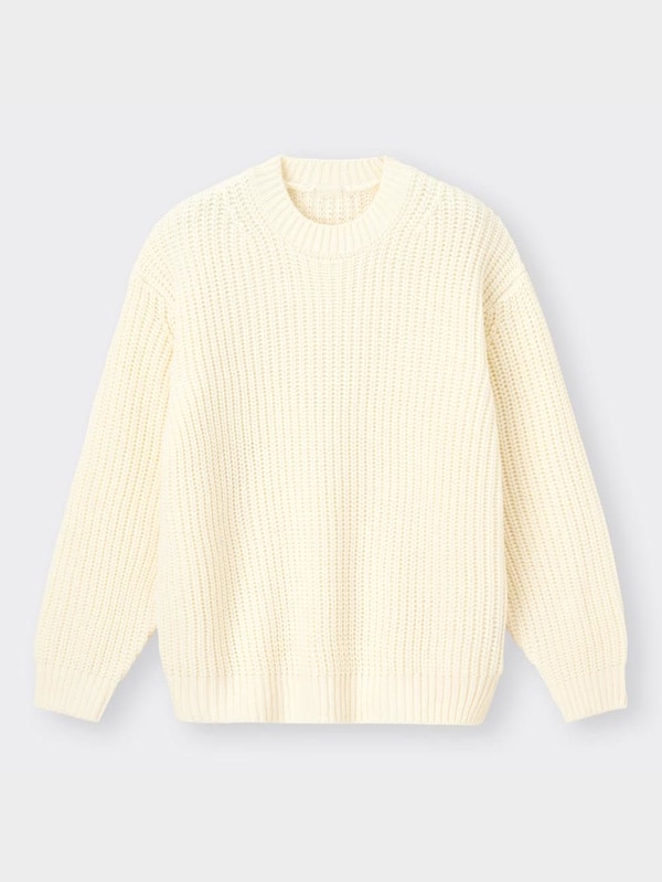 ローゲージ畦セーター(長袖)