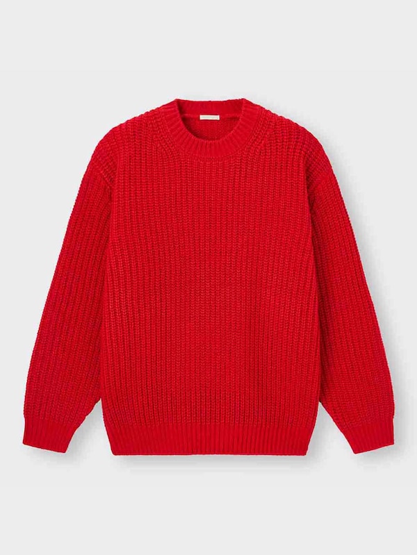 ローゲージ畦セーター(長袖)