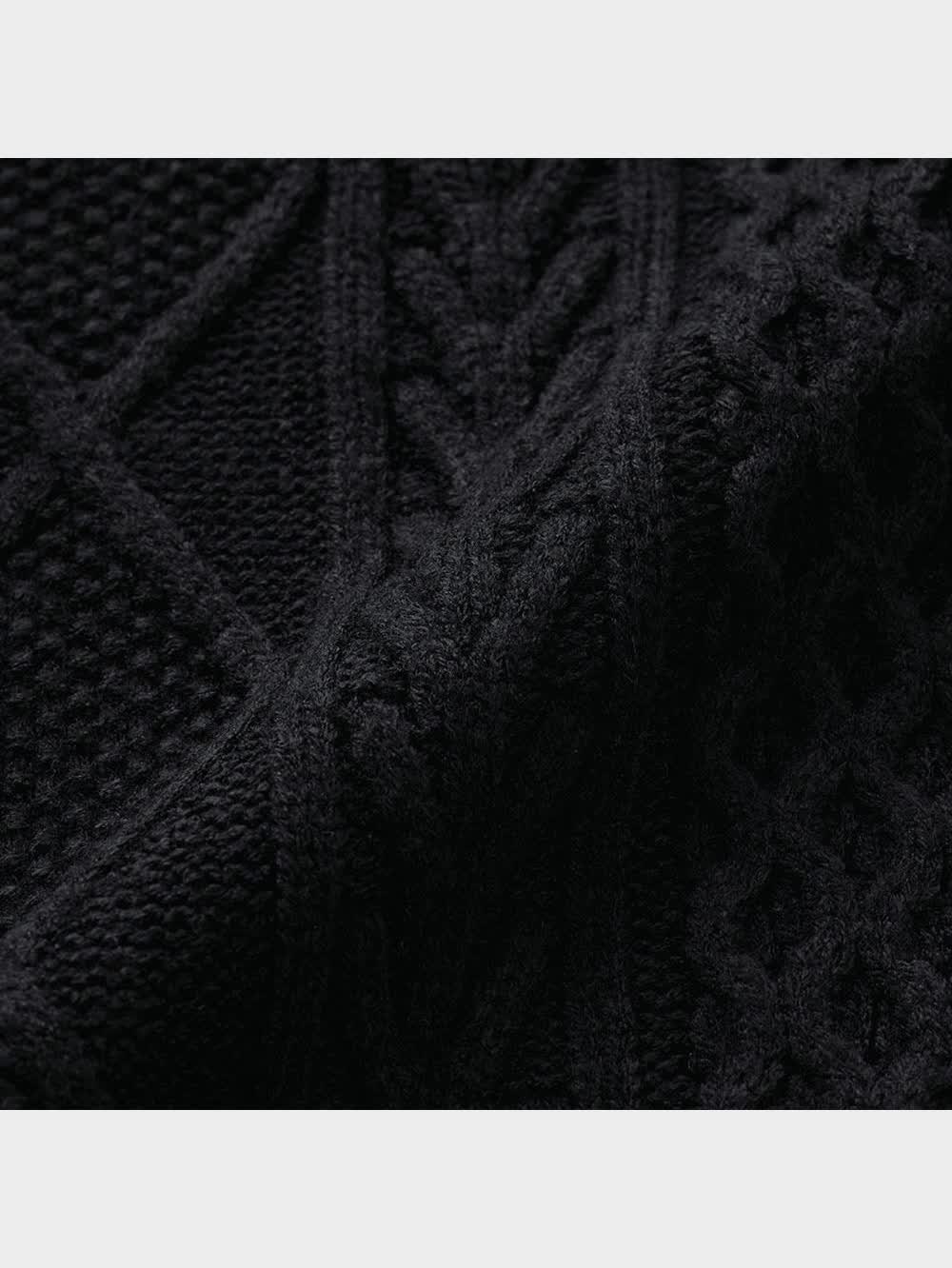 GU公式 | ケーブルクルーネックカーディガン(長袖)NT+E