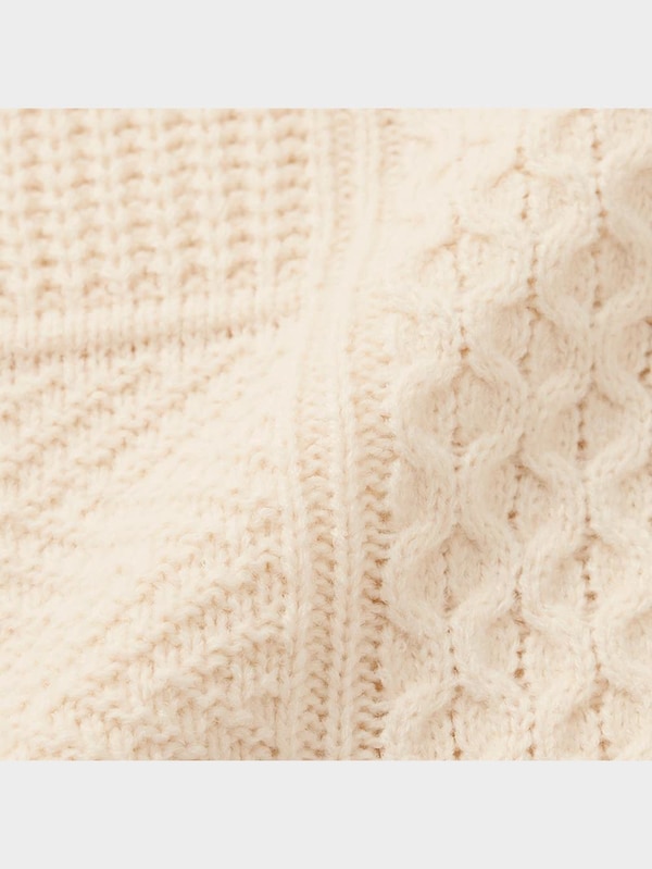 ケーブルコンビネーションリラックスフィットセーター(長袖)NT+E