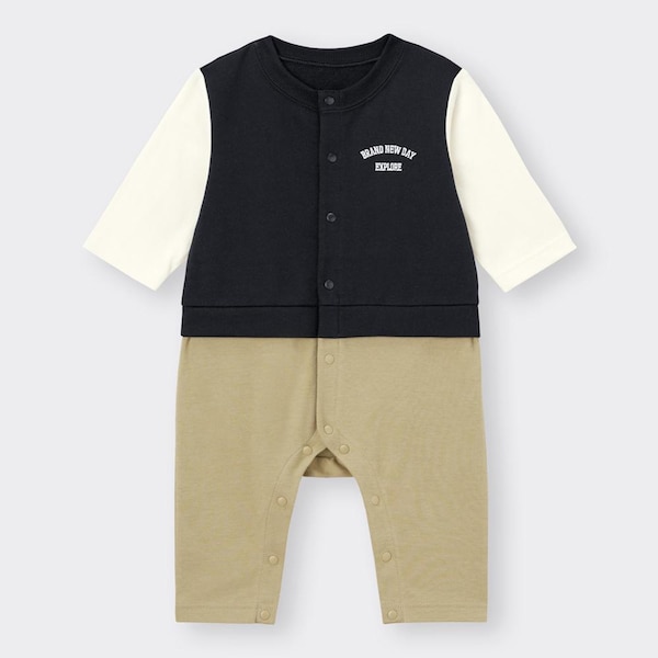 BABY(NEWBORN)セパオール(長袖)(ロゴ)+E-BLACK