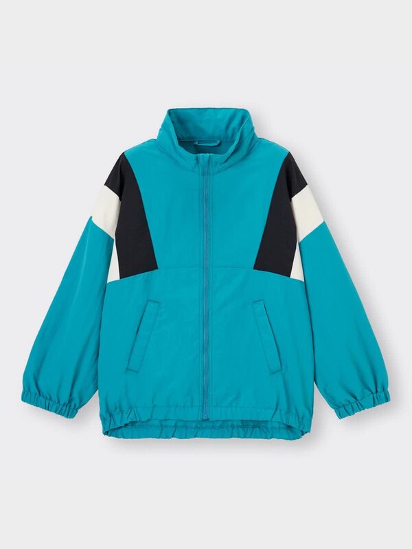 KIDS(男女兼用)カラーブロックフーディブルゾン