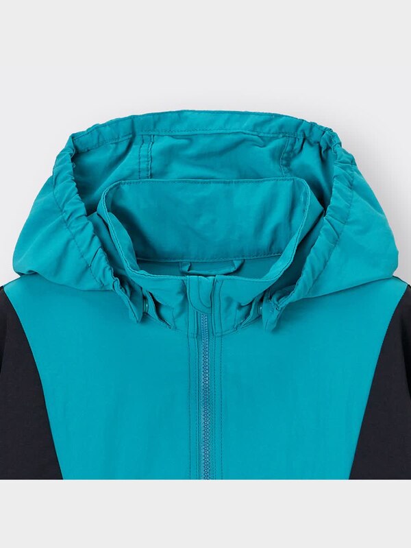 KIDS(男女兼用)カラーブロックフーディブルゾン