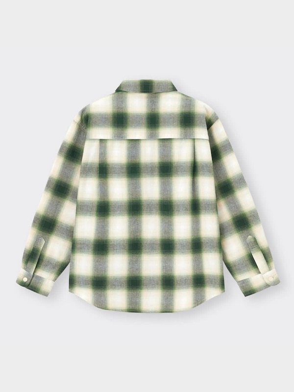 KIDS(男女兼用)フランネルチェックシャツ(長袖)+E