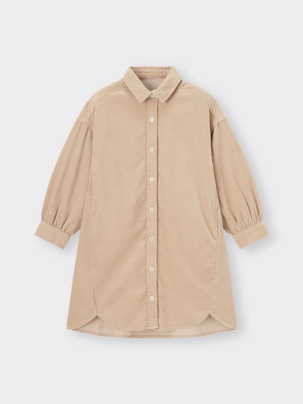 GIRLSコーデュロイシャツワンピース(長袖)+E