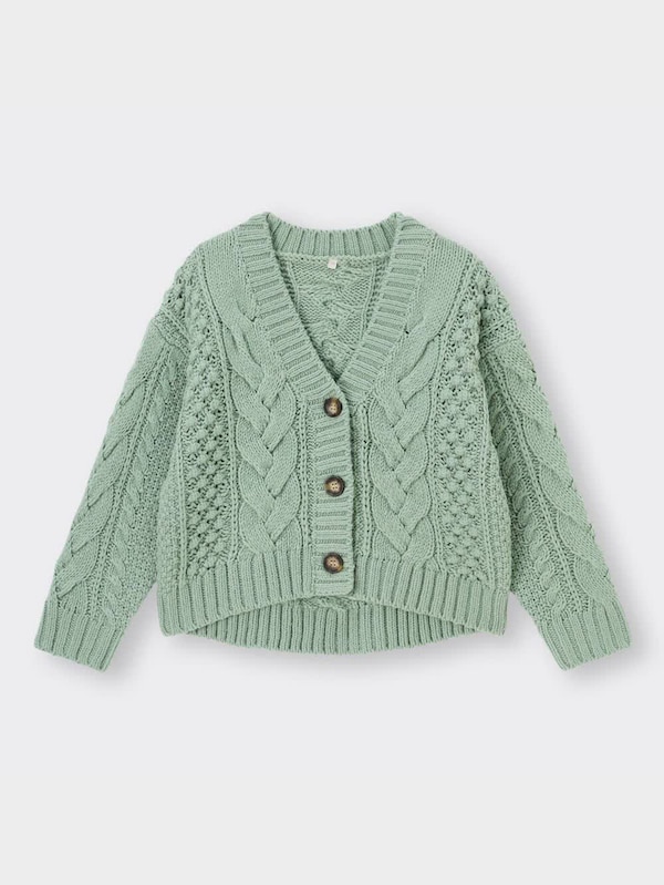 GIRLSケーブルコクーンカーディガン(長袖)