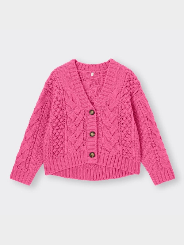 GIRLSケーブルコクーンカーディガン(長袖)