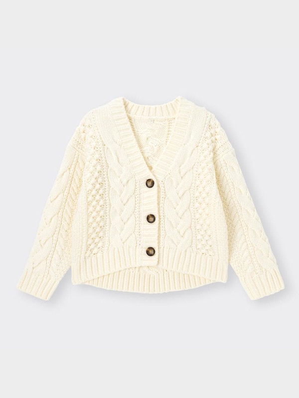 GIRLSケーブルコクーンカーディガン(長袖)