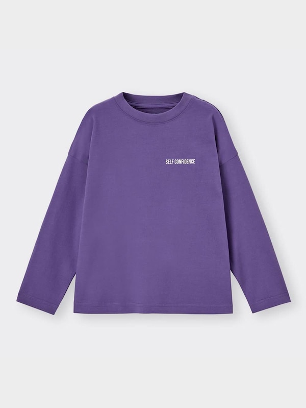 KIDSコットングラフィックビッグT(長袖)(バックロゴ)