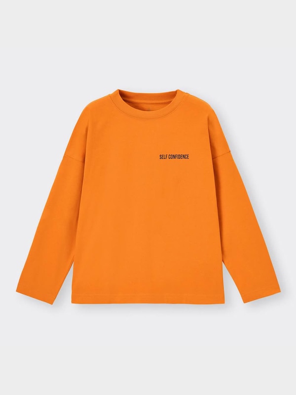 KIDSコットングラフィックビッグT(長袖)(バックロゴ)