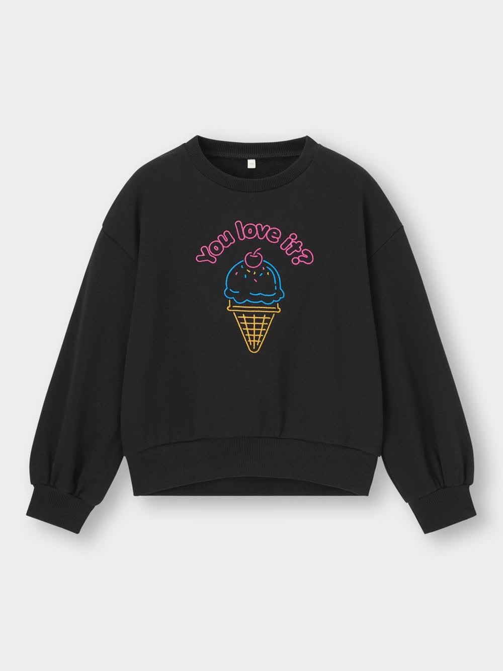 mskmama出品 GU公式 | GIRLSグラフィックスウェットプルオーバー(長袖)(アイスクリーム)