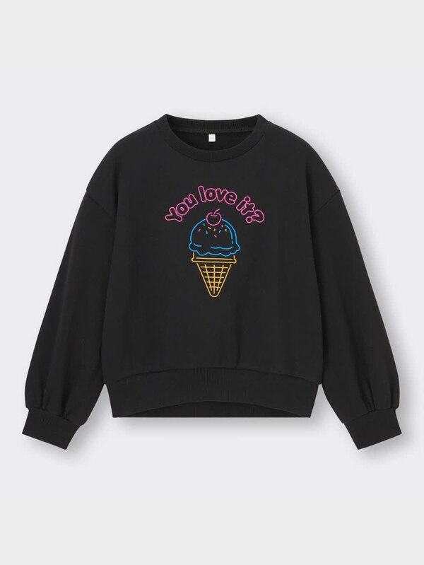 GIRLSグラフィックスウェットプルオーバー(長袖)(アイスクリーム)