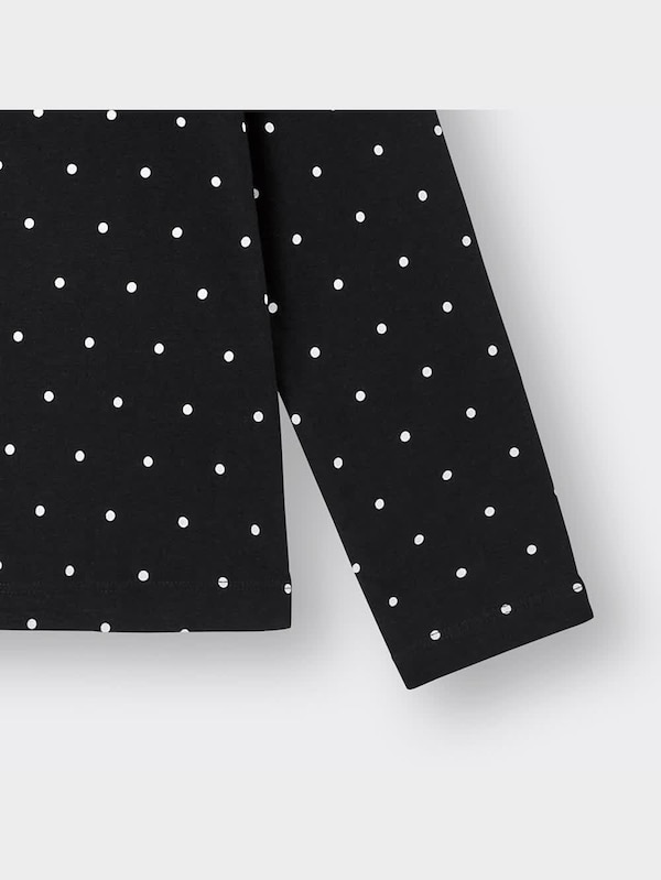 GIRLSコットンフリルグラフィックT(長袖)(ドット)+E