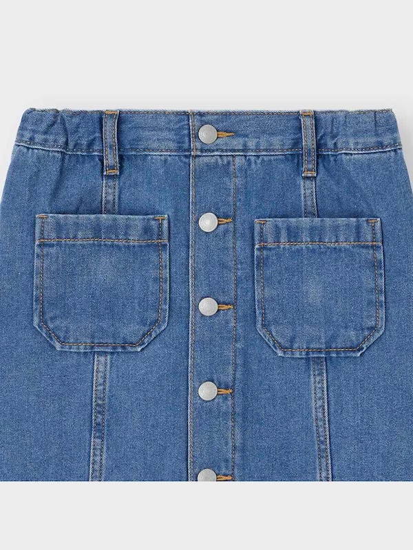 GIRLSデニムフロントボタンスカート