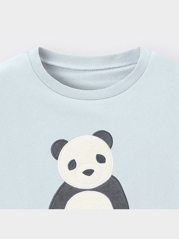 GIRLSソフトスウェットラウンジセット(長袖&ロングパンツ)パンダA