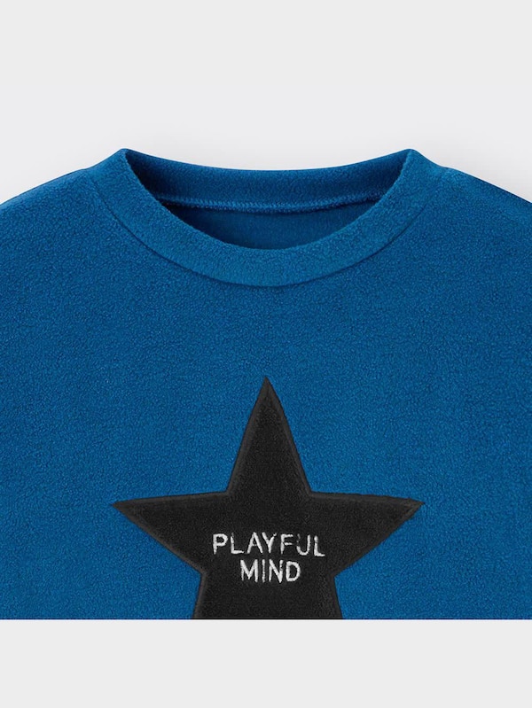 KIDS(男女兼用)フリースラウンジセット(長袖&ロングパンツ)(スター)