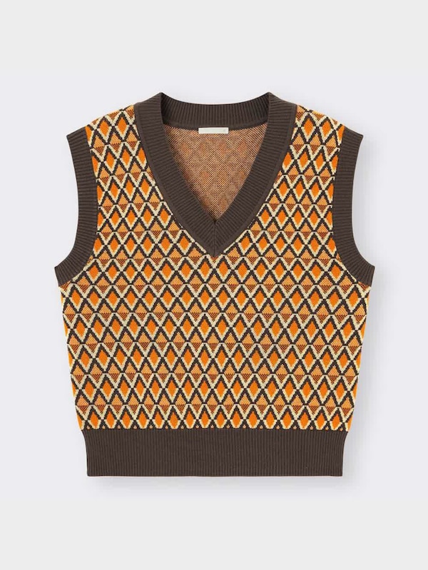 ジャカードベスト(ダイヤ)