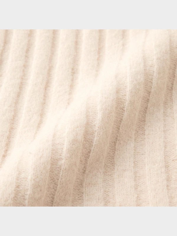 パフィータッチワイドリブニットミニワンピース(長袖)RS+X