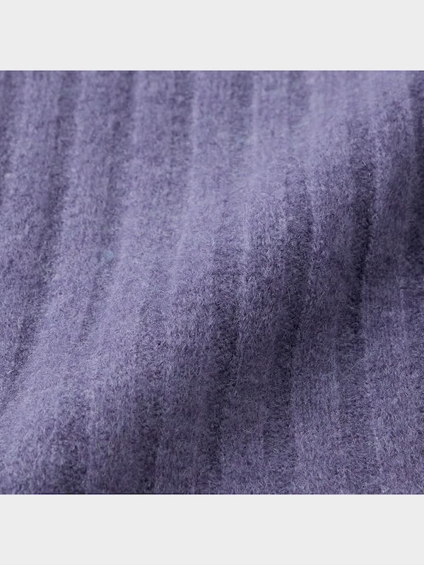 パフィータッチワイドリブニットミニワンピース(長袖)RS+X