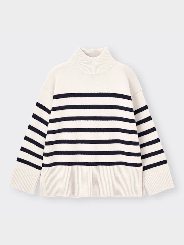 ボーダーハイネックチュニック(長袖)RS+E