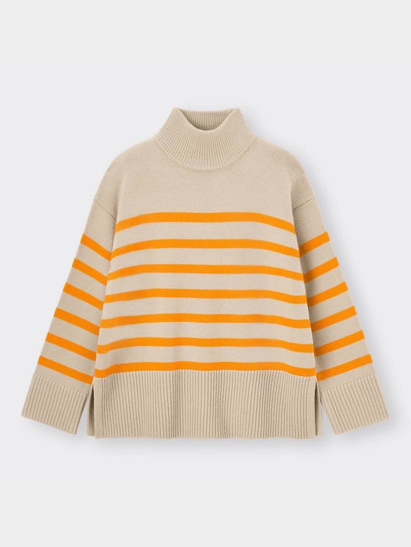 ボーダーハイネックチュニック(長袖)RS+E