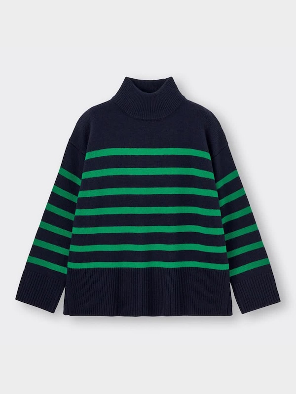 ボーダーハイネックチュニック(長袖)RS+E