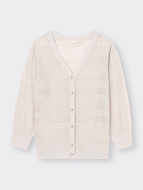 透かし編みカーディガン(7分袖)Z