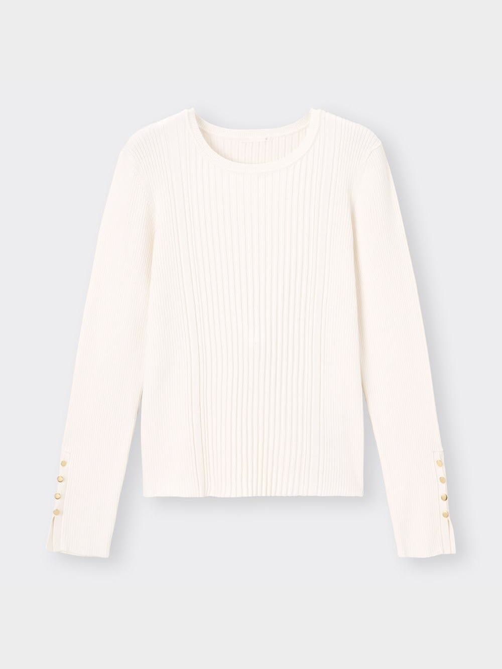 GU公式 | リブボタンスリーブセーター(長袖)Z+E