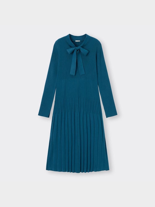 ボウタイニット��ワンピース(長袖)Z