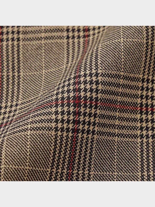 ハイウエストストレートスラックス(チェック)(セットアップ可能)