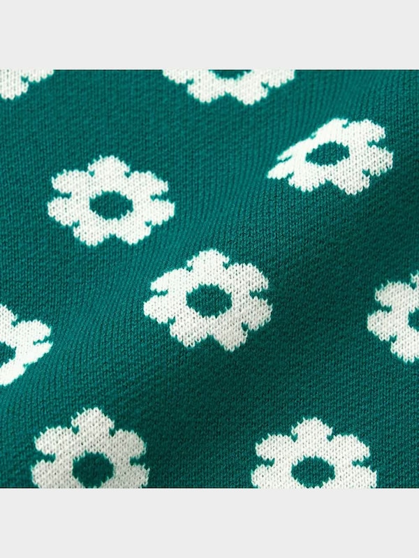 ジャカードカーディガン(長袖)(フラワー)YT+E(アンサンブル可能)