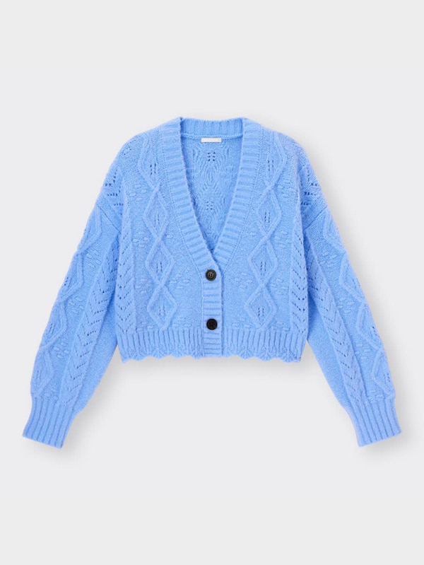 レーシークロップドカーディガン(長袖)YT+X