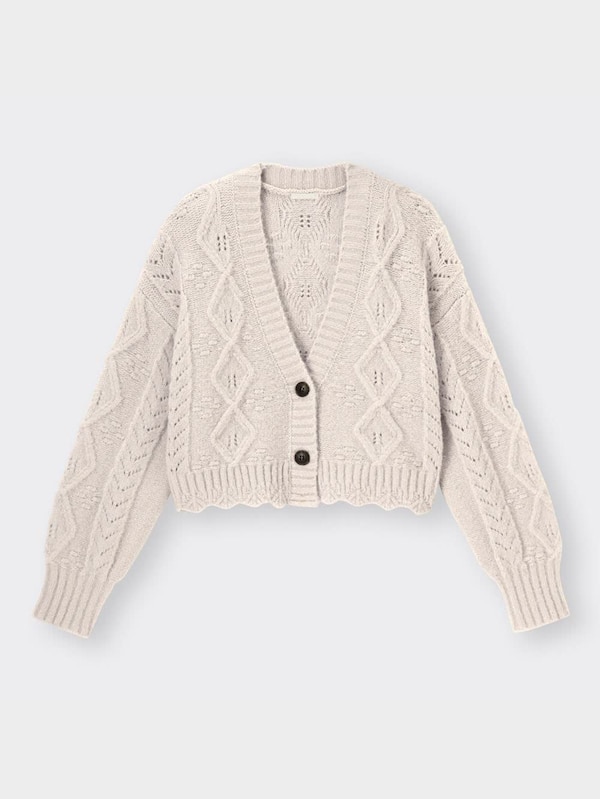 レーシークロップドカーディガン(長袖)YT+X