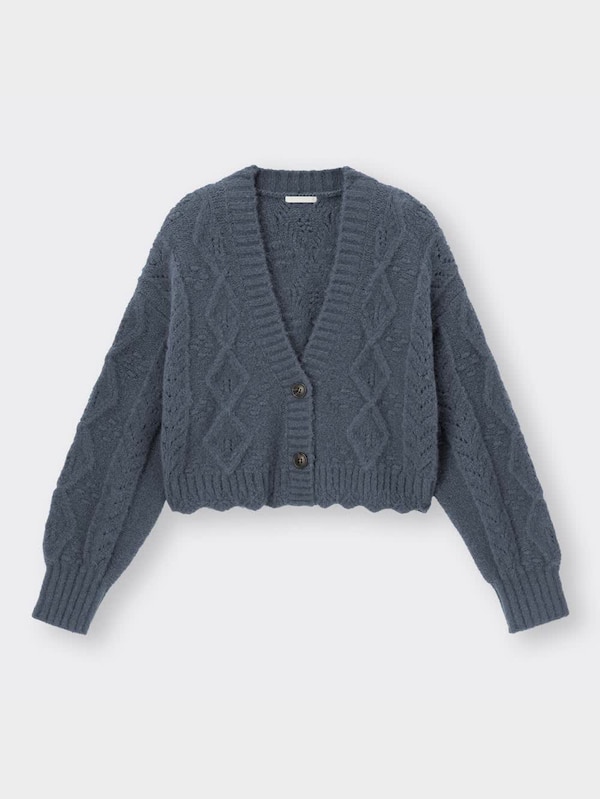 レーシークロップドカーディガン(長袖)YT+X