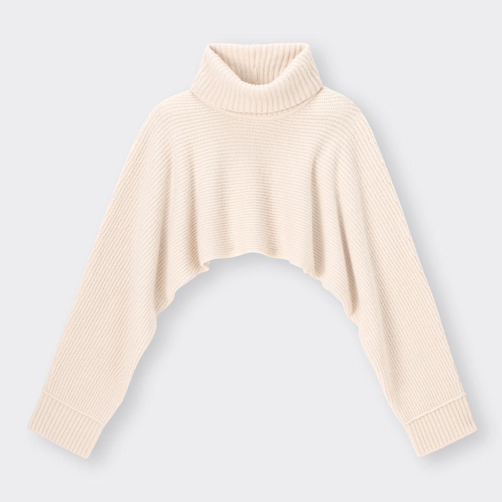 （GU）クロップドタートルネックセーター(長袖)YT+E