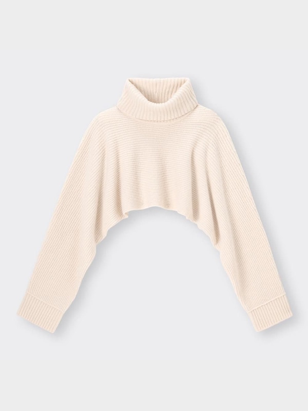 クロップドタートルネックセーター(長袖)YT+E