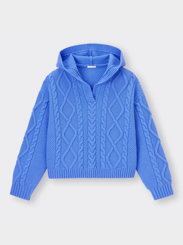 ケーブルフーディセーター(長袖)YT+E(セットアップ可能)