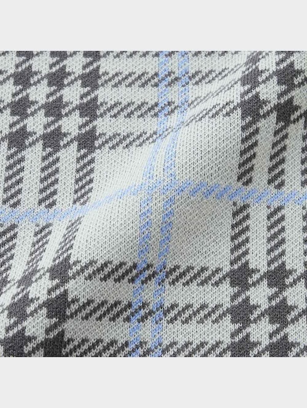 チェックジャカードニットワンピース(ノースリーブ)YT+E