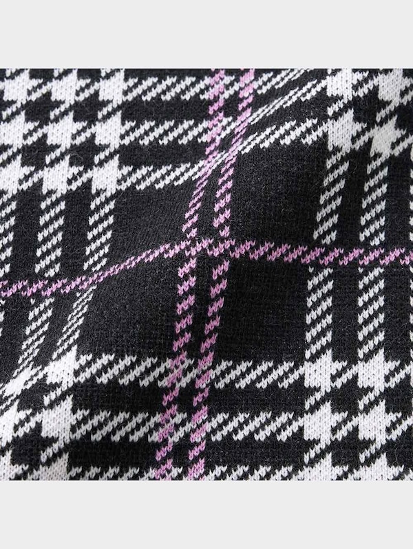 チェックジャカードニットワンピース(ノースリーブ)YT+E